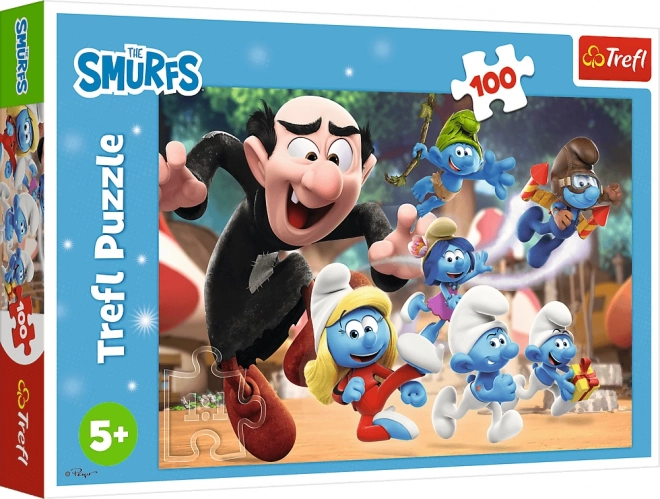 TREFL Puzzle Smrkovi: Lekcija Ata Smrka 100 delov