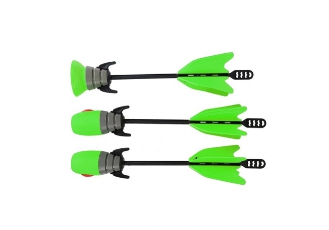 Lokostrelski set 3 puščice Športna zelena 58 cm