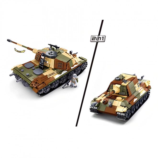 Sluban Bitka pri Budimpešti M38-B0980 Nemški težki tank Tiger II 2 v 1