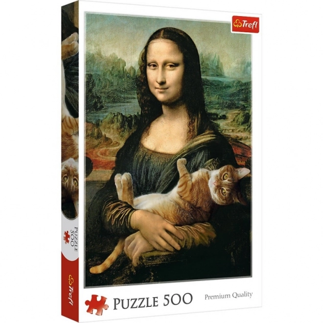 Uganka Mona Lisa z mačko Mruček, 500 kosov