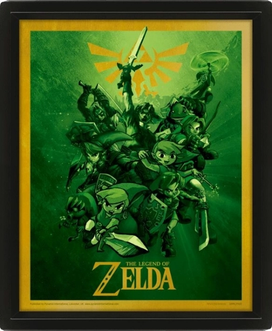 3D slika ZELDA z lentikularnim tiskom 23×28 cm