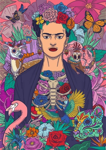 Trefl sestavljanka Premium Plus Frida Kahlo – Razcvetena duša, 1000 koščkov