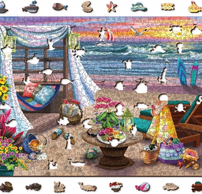 Lesene puzzle Poletni čas WOODEN CITY, 505 koščkov