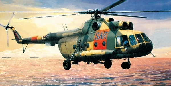 Model Mil Mi-8 SAR 1:72 25,5x29,5 cm v škatli 34x19x6cm