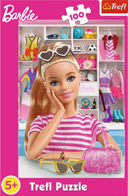 Sestavljanka 100 kosov Spoznaj Barbie