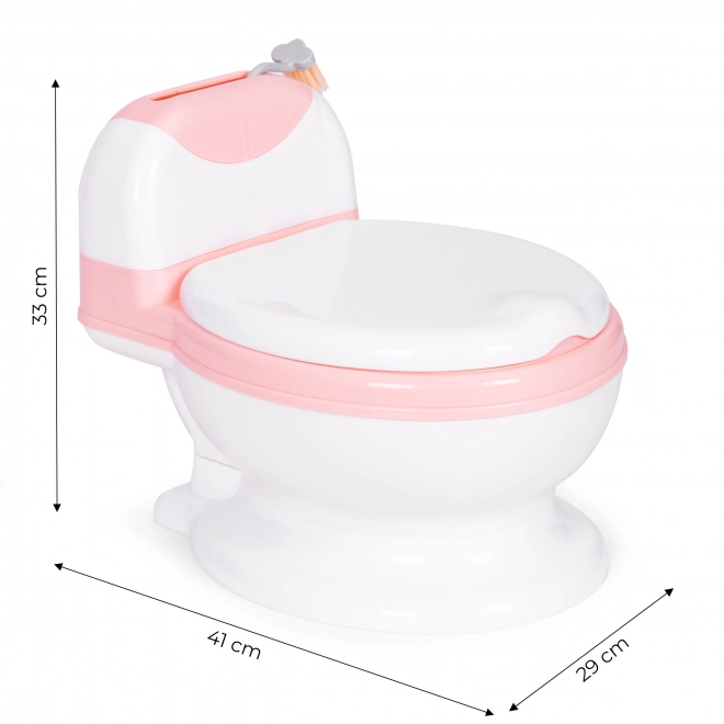 WC sedež z odstranljivo vložkom, zaprto otroško straniščno desko in krtačo ECOTOYS