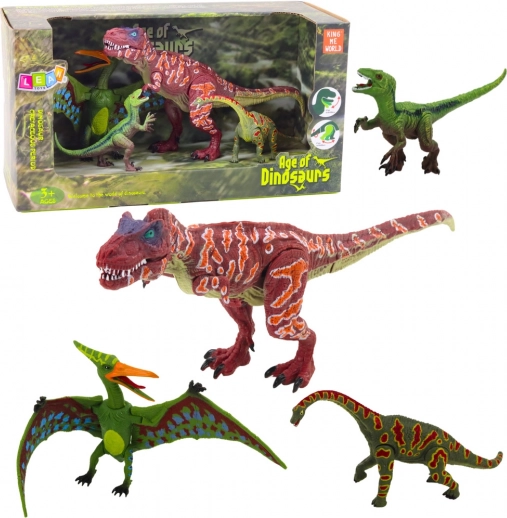 Komplet figuric dinozavrov z gibljivimi elementi, 4 kosi