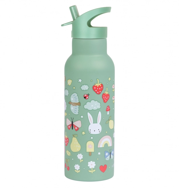 A Little Lovely Company Nerjaveča steklenica za pitje 500 ml – Radost