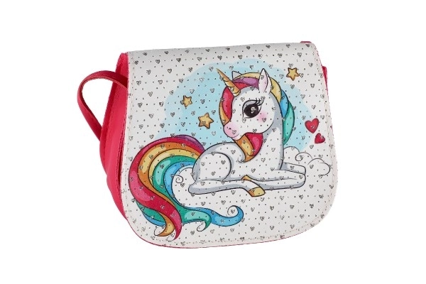Torbica/torba samorog s kamni plast 4 barve v vrečki 17x15x3cm