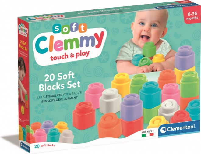 CLEMENTONI Soft Clemmy Set 20 mehkih kock