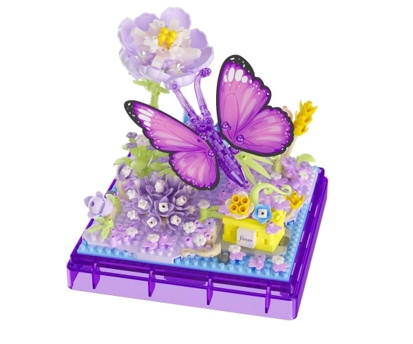 Komplet mini KOCO Metulj plastika 471 kos v škatli 11x12x11cm