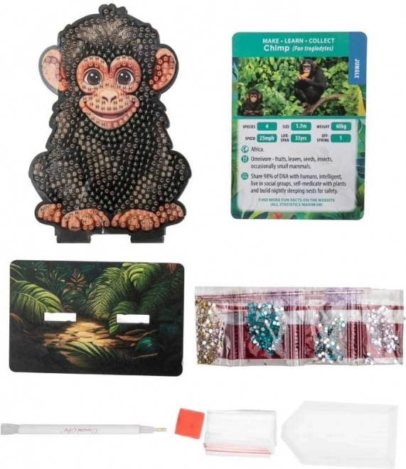 Diamantno barvanje Jungle: Šimpanz