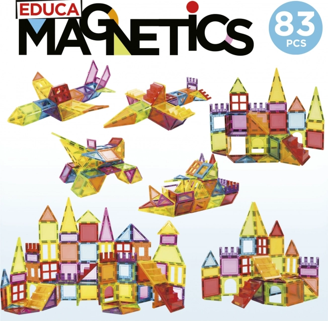 Magnetna konstrukcija Educa s 83 deli