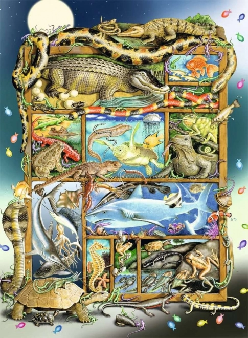 Ravensburger puzzle ribe in plazilci xxl 200 kosov