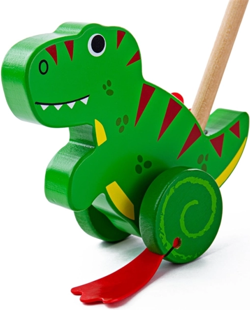 Bigjigs Baby leseni potiskač T. rex