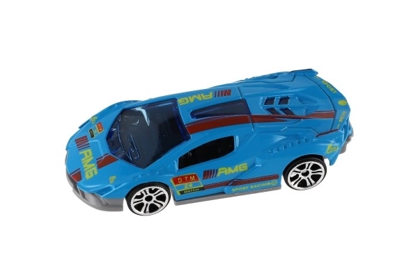 Avto športni 6ks kov/plast 8cm na prosti tek v škatli 10,5x27,5x4cm