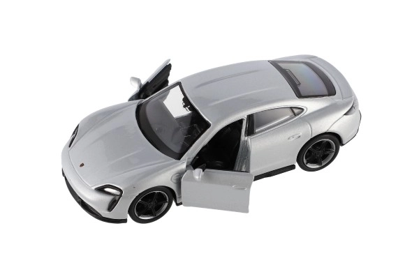 Auto Welly Porsche Taycan Turbo S kov/plast 12cm 4 barve na vzvratno navijanje 12 kosov v škatli