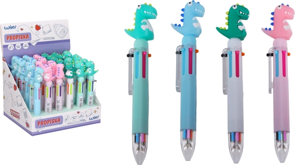 Večbarvno pero z okrasjem Dinozaver