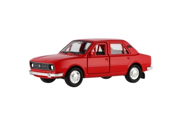 Auto Welly Škoda 105L kov/plast 11cm 1:34-39 na prosti tek 4 barve v škatli 15x7x7cm