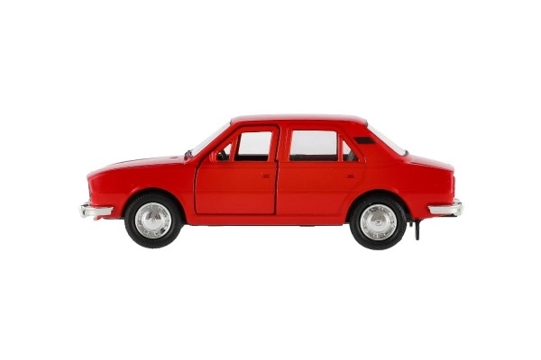 Auto Welly Škoda 105L kov/plast 11cm 1:34-39 na prosti tek 4 barve v škatli 15x7x7cm