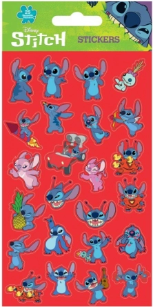 Nalepke Lilo in Stitch rdeče, 25 kos