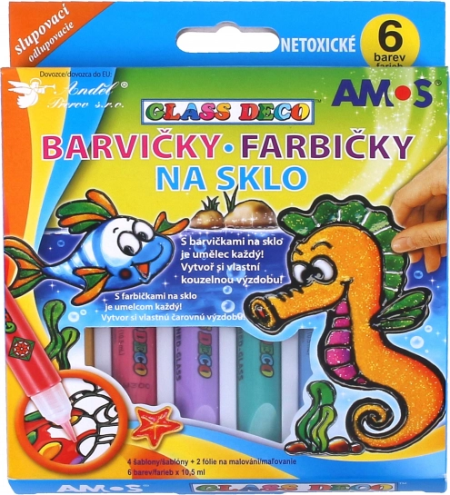 Barve za steklo 6 kosov/10,5 ml