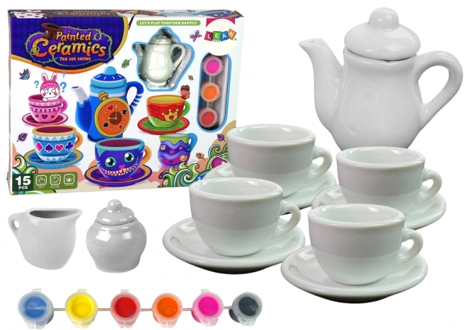 Ustvarjalni set za čaj DIY za barvanje porcelana