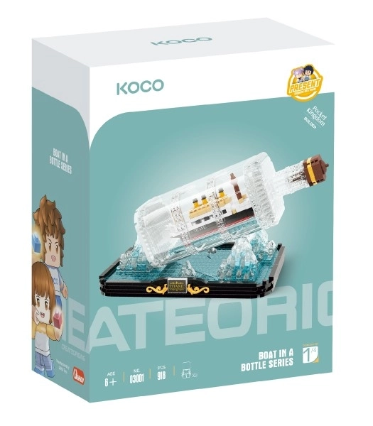 Gradbeni komplet KOCO Titanic v steklenici