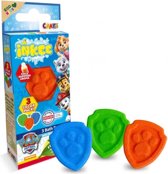 Inkee mini pakiranje šumečih kroglic za kopel Tačke na patrulji