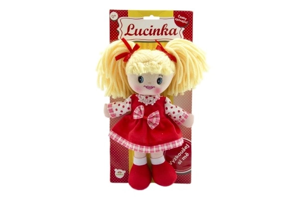 Česky pojoča punčka iz blaga Lucinka - 30 cm