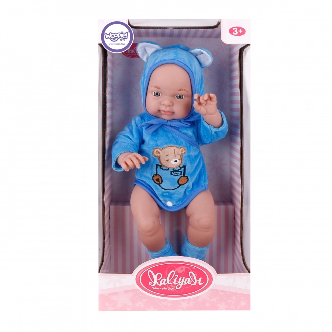 Woopie kraljevska punčka dojenček v oblekici medvedka 46 cm