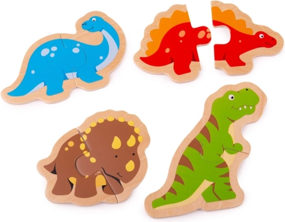 Lesene sestavljanke dinozavri za otroke