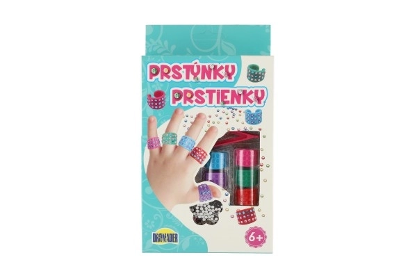 Komplet prstanov ustvarjalni set plastika v škatli 12x21x3,5cm 12 kosov v škatli