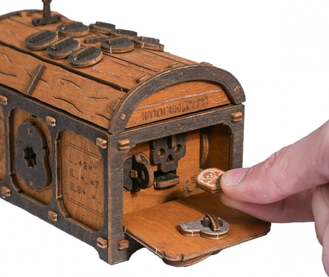 Pobeg iz Sobe Skrinja z Zakladom lesen 3D puzzle
