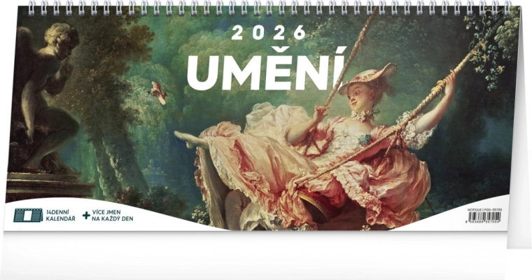 Namizni koledar Umetnost 2026 – 14-dnevni