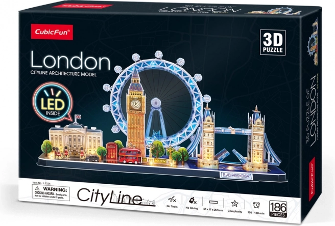 3D puzzle Cityline LONDON z LED osvetlitvijo