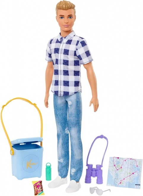 Punčka Barbie Kampiranje Ken s pripomočki