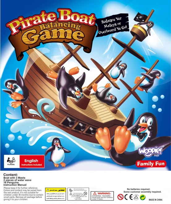 Avanturistidna igra piratska ladja s pingvini