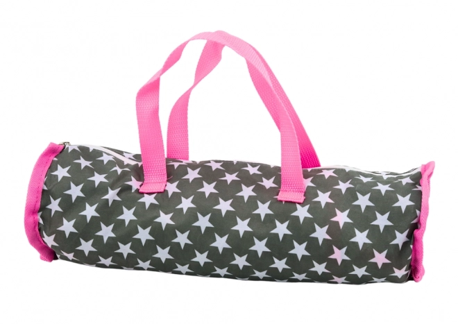 Posteljica za punčke Alice Star Bed v sivo-roza barvi