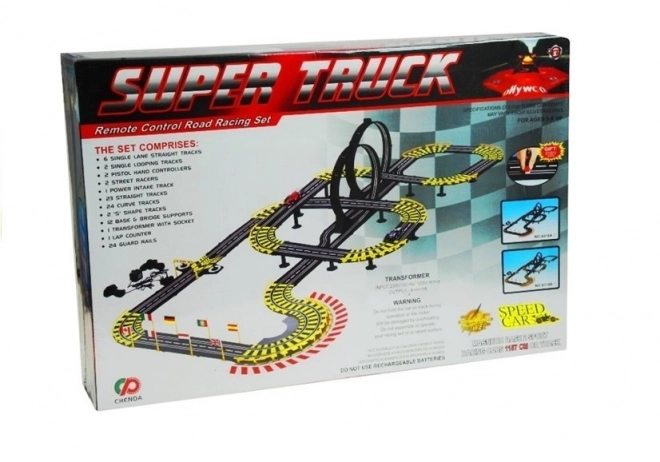 Dirkalna steza 11 metrov + 2 avtomobila Power Pack