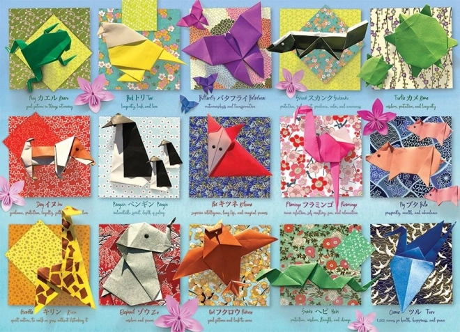 COBBLE HILL Puzzle Origami živali 500 kosov