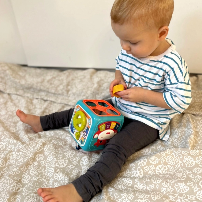 Interaktivna senzorična kocka Montessori 6v1