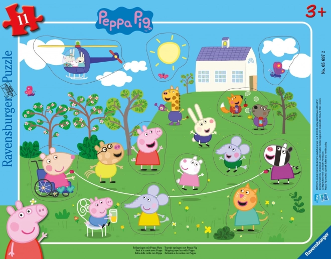 Ravensburger vstavljanka Pujsa Pepa, 11 kosov