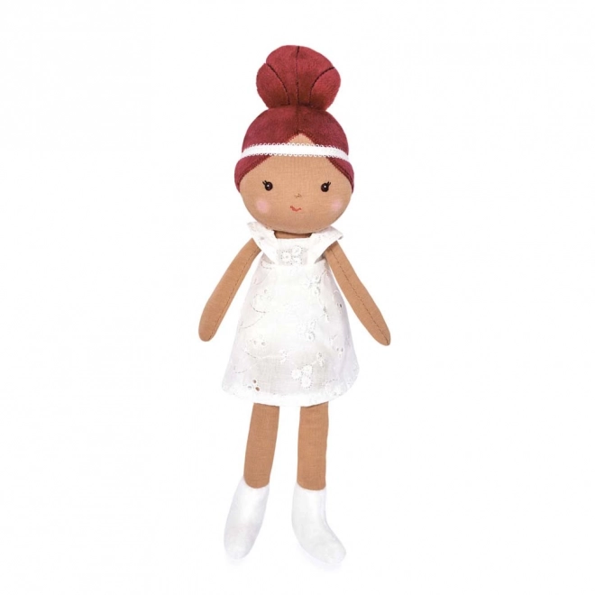Tkanina lutka Doudou Jolijou Mae 25 cm bela