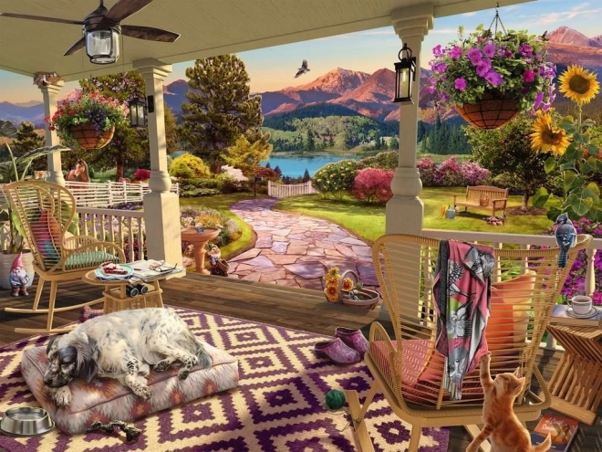 Ravensburger puzzle prijetna veranda 750 kosov