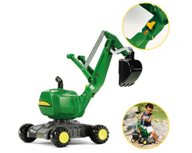 Otroški bager na kolesih John Deere