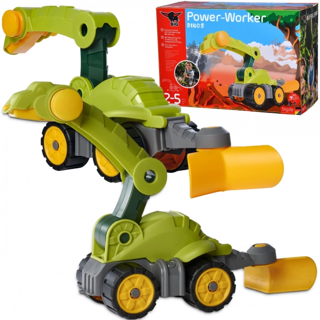 BIG Peščena igrača Dino vozilo Power Worker