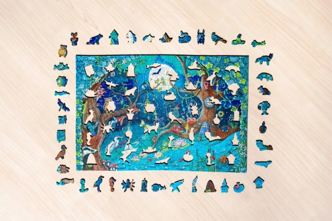 Lesene puzzle čarobni gozd 500 kosov