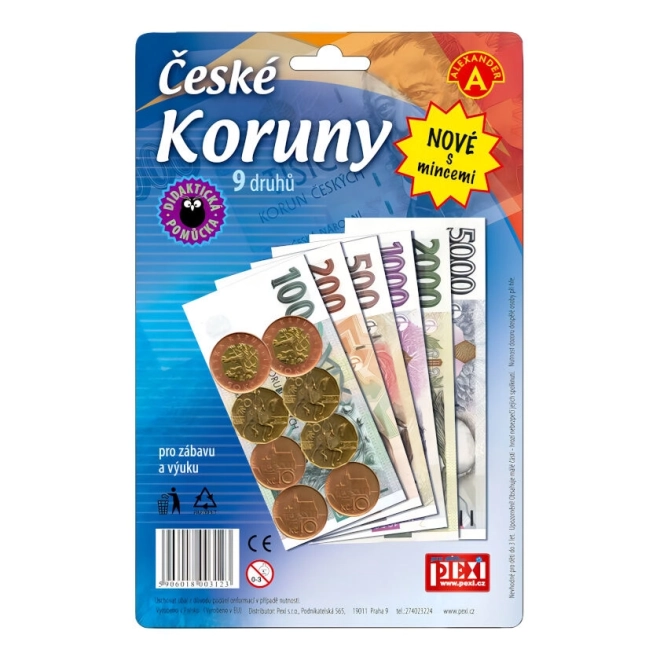 Češke bankovce in kovanci
