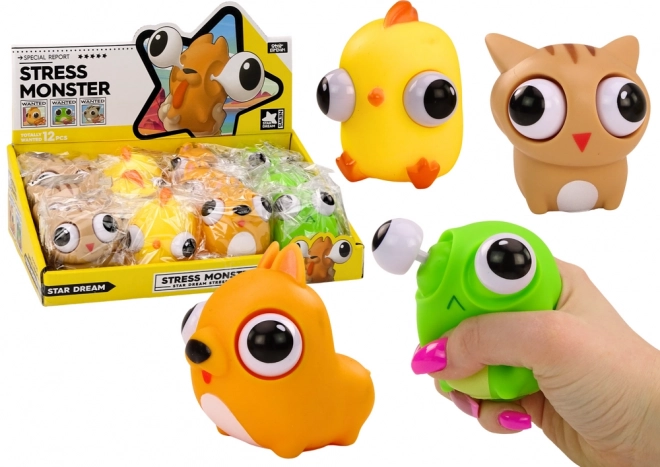 Antistresna igrača Happy Monster Squish Sensory MIX